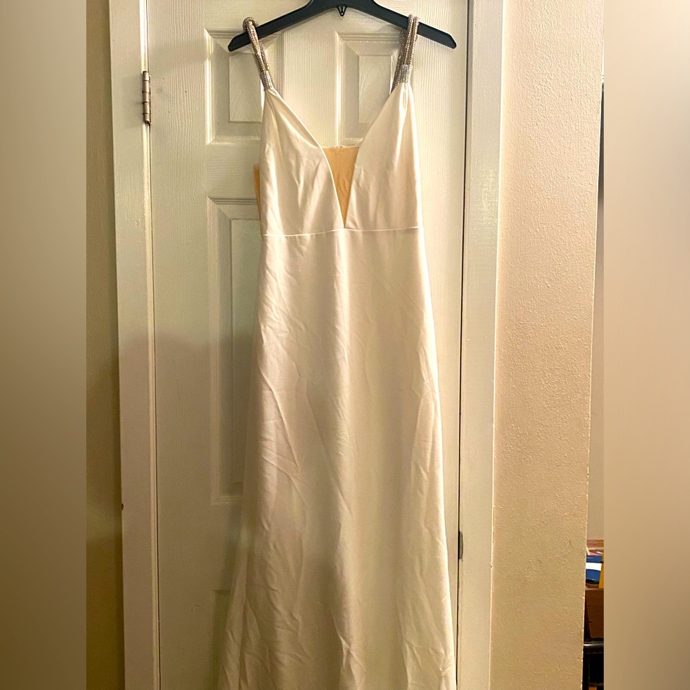 Fashion Nova White Maxi Dress-Bridal Wedding Dress